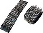 Heavy Leather Bracer With Spikes