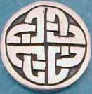 A stunning 925 Sterling Silver Celtic pin circle-shaped depicting Celtic knot-work divided into fourths, representing the seasons of change. Pin tack back with cap. 7/8