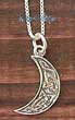 Celtic Jewelry - The moon and symbol of the heavens delicately decorated with celtic knotwork. The Celtic pendant is 5/8