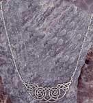 Celtic necklace - The beautiful and delicately woven knot-work created by the Medieval age Celts has been duplicated to create this very exquisite sterling silver necklace. 2-3/8