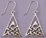 The Celtic earrings -  triad design with all energy rising to the center point is considered to have powerful positive energy...something everyone could use. Beautifully crafted in Sterling Silver. Dimensions exclude sterling silver French wires. 5/8