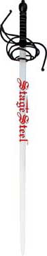 Stage Steel Swept Hilt Rapier 