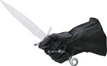 Black Leather Swordsman's Gloves