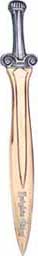 Our Greek sword from Bronze Era features a scroll handle and it is 21 inches in length and features characteristic long leaf blade.