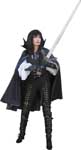 Whether it be rain or shine... you'll look your stylish best in this one size fits all black goth costume cape! Our unique scalloped collar fits many fashin styles including Vampire, Fantasy, Goth, Medieval and more! Match this cape with our long vinyl gloves for an awesome ensemble.