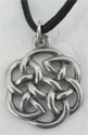 Celtic Knot Pendant on black cord 