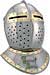 The great European bascinet helmet was the favored 