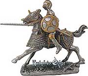 Pewter Jousting Knight on Horseback