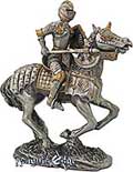 Pewter Knight on Horseback
