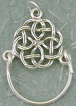 Sterling Silver Celtic Knot Charm Holder