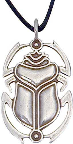 The most popular Egyptian scarab pendant / amulet for over 2000 years! Originating in Egypt, the scarab was a symbol of new life and resurrection. Cord not included. 1-3/8