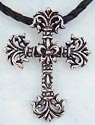 Fleur De Lis Cross Pendant