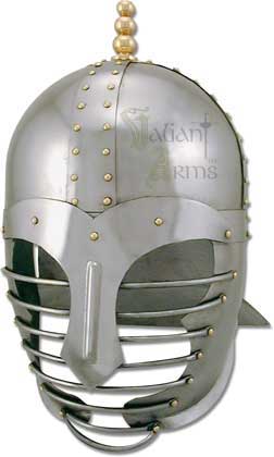 Our full sized wearable hand crafted Persian helmet is detailed with brass and created in 18 gauge steel. Let it invoke the ancient warrior spirit in you!