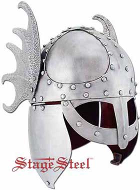 Click here to view larger image Our viking helmet reproduction is intended for SCA reenactment. The helmet is made of 14 gauge heavy steel. Liner is not included.