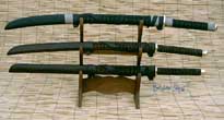3 Tier Wooden Oriental Japanese Sword Stand