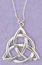 Our charmed Celtic necklace is made of Sterling silver. The charm necklace / pendant is 1-1/8" in width