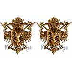 Coat of Arms Sword Hangers - Bronze Finish