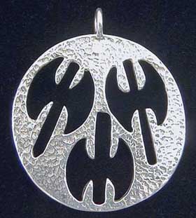 Sterling Silver Triple Axe Medallion