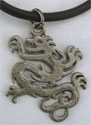 Our shadow dragon pendant is 1 and 1/2 inches in height and it comes with black cord. Check our other dragon pendants as we have a lot more available for sale.