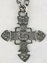The Crusader cross pendant comes with a 25 inch chain. This unique pendant is 2-1/2 inches high. Perfect for medieval knight buffs. Our crusader cross pendant is a perfect companion to any crusader or medieval costume.
