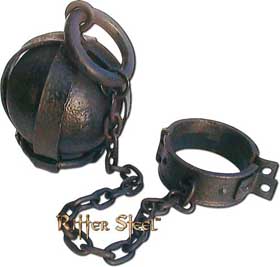 London Clink Prison Dungeon Ball and Chain Leg Shackles